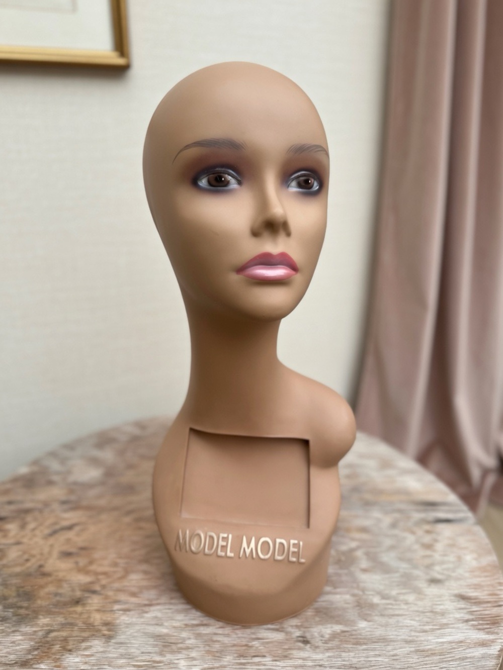 Model Model Wig Mannequin Head • Salon Display Bust • Hard Plastic Stand